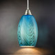Modern Pendant, Blue Handcrafted Glass, Variable Cord Modern Pendant, Blue Handcrafted Glass, Variable Cord